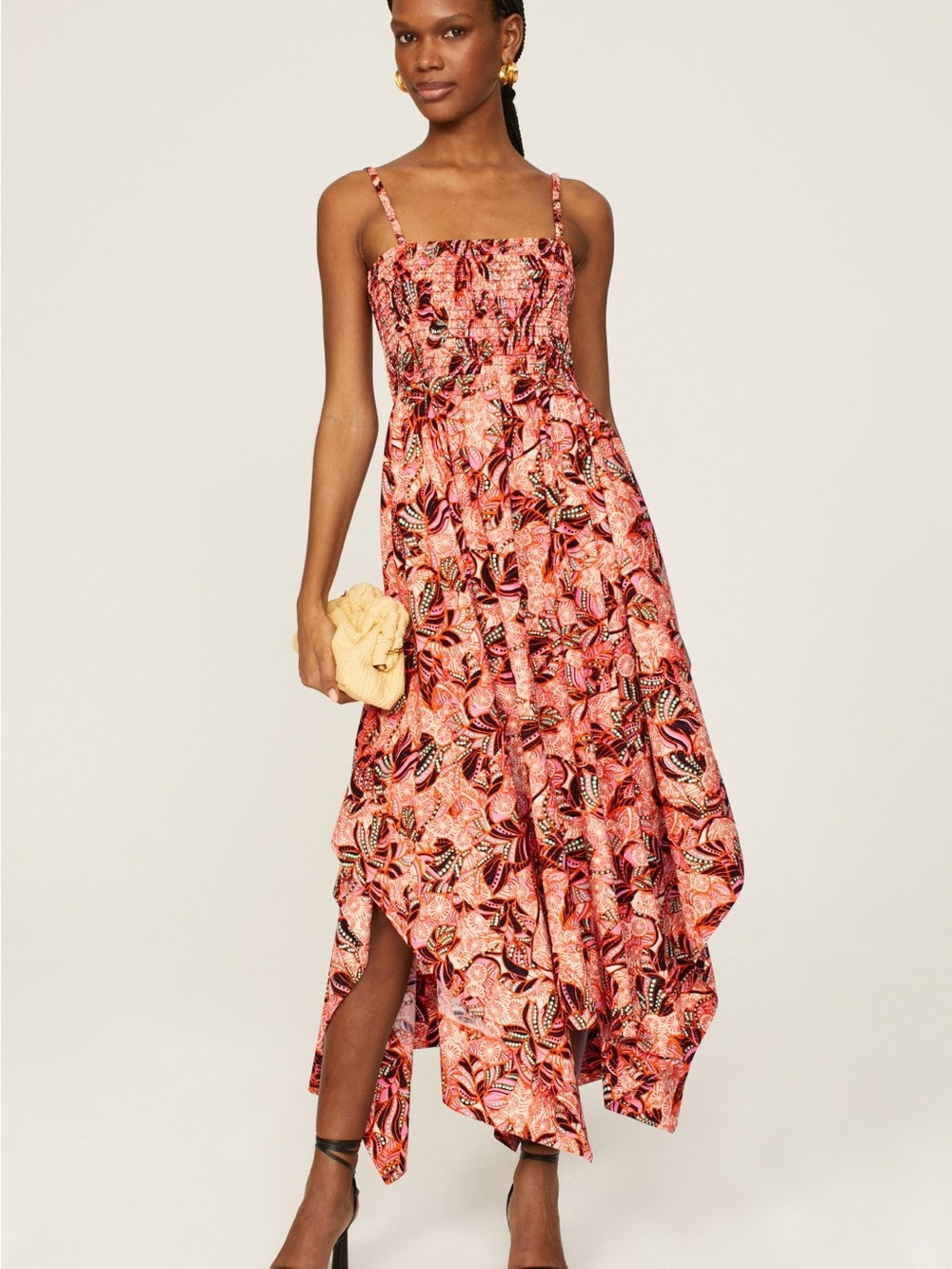 ALC ADRIANA FLORAL HANKERCHIEF DRESS 0